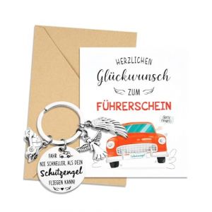 SOVYTH 1 pi&egrave;ce Porte-cl&eacute;s de voiture,Porte-cl&eacute;s Permis de Conduire R&eacute;ussi, Porte-cl&eacute;s Voiture Ange Gardien, Porte-cl&eacute;s Voiture, Porte-cl&eacute;s Conduite Prudente（B） (MARK & BRANDS SHOP, neuf)