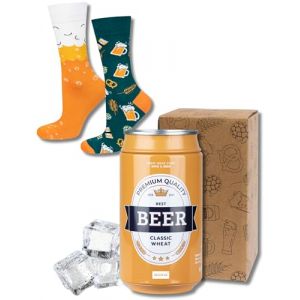 soxo Canette Bi&egrave;re Chaussettes Homme Biere Cadeau Drole Chaussette Cadeaux 40-45 Classic Wheat 1 Paire (Soxo, neuf)