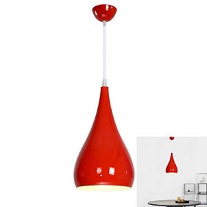Métal Plafonnier Suspensions E27 Rétro Simple Suspension Luminaires Lustre Plafond Lumière éclairage pour Cuisine Salle de séjour Café, Rouge (xindaxin, neuf)