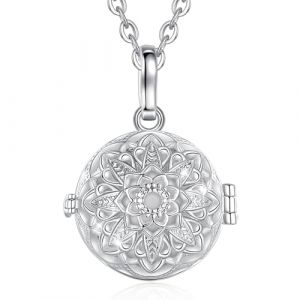 CELESTIA Fleur Bola Grossesse Collier Bola de Grossesse Plaqu&eacute; Argent Collier Grossesse Femme Enceinte Bijoux Cadeau Maman Cadeau Grossesse Future Maman (CELESTIA, neuf)
