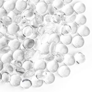 0.44 kg de Billes de Verre Clair,Perles de Verre Transparentes~150 pcs pour Les remplisseurs de Vase,Roches d’Aquarium Mancala Gems pour Aquarium de Table(0,5''~ 0,7'') (Meschett, neuf)