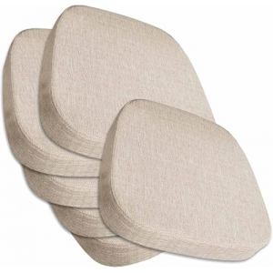 SDNAM Lot de 2/4/6 Galette de Chaise de Salle &agrave; Manger avec Attaches &ndash; Coussin de Chaise de Cuisine D&eacute;houssables et Lavables, Antid&eacute;rapants, Coussin de Si&egrave;ge pour Interieu/Bureau(#5,6pcs 43x42x5cm) (POSTTER SHOP, neuf)