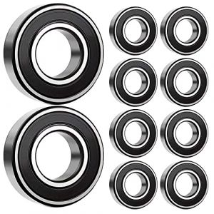 [10 pièces] MR128-2RS Deep Groove Ball Bearings Single Rubber Sealed Ball Bearings for Rollers, Home Appliances Machinery, Industrial (8 x 12 x 3,5 mm) (ANQIT, neuf)