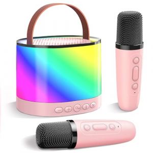 GQBVPN Micro Karaoke Enfants avec 2 Micro sans Fil, Mini Jouet de Machine de Karaok&eacute;, Micro Karaoke Enfants Portable, Karaokes Jouet Garcon 4-12 Ans Musique Enfant (Rose) (VARGAAIZ S.R.L., neuf)