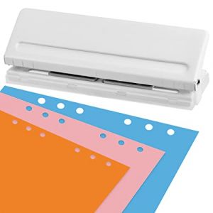 BATINO Perforatrice à 6 trous, perforatrice A4 A5 à pas réglable pour bureau - Perforatrices en métal planificateur de bureau A3 A6 B3 B3 B4 B5 B6 B7 - Format 6 anneaux - Perforatrices à 8 feuilles (BaiJiaCheng, neuf)