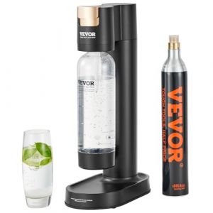 VEVOR Machine à eau gazeuse, machine à eau pétillante et soda pour gazéification domestique avec une bouteille VIDE PET de 1 L, 1 cylindre de CO2, compatible avec le cylindre de CO2 à visser 60 L (Giaticia, neuf)