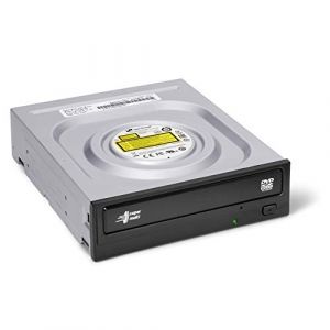 Hitachi-LG GH24 Internal DVD Drive, DVD-RW CD-RW ROM Rewriter for Laptop/Desktop PC, Windows 10 Compatible, M-Disc Support, 24x Write Speed (Software Included) - Black (AS-Discount, neuf)
