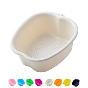 AXLOFO&reg; Grande Bassine Plastique - Spa Bain de Pied Bassin, Baignoire de Soins Des Pieds pour P&eacute;dicures/D&eacute;tox/Massage pour Relaxant, Grand Bol 37cm/14,5" (White) (AXLOFO-EU, neuf)