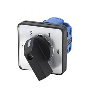 TOP-VIGOR S&eacute;lecteur de came rotatif universel, interrupteur de commutation, s&eacute;lecteur de changement LW26-20 6E1111/2 220 V 20 A 4 positions 8 bornes (Top-Vigor Top Sales, neuf)