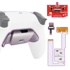 eXtremeRate Rise V3 Remap Kit Programmable pour ps5 Manette BDM-030/040/050, Coque Arri&egrave;re Redessin&eacute;e avec 2 Palette M&eacute;tal pour ps5 Manette BDM-030/040/050, Carte am&eacute;lior&eacute;e, Blanche (EXR Gaming, neuf)