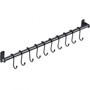 kingrack Cuisine Support Mural,Barre de Suspension,Porte-Casseroles Mural de Suspension,Porte-Casserole Mural,Barre Ustensile,Porte-Casseroles Mural de Suspension,570mm x 1 (Kingrack, neuf)