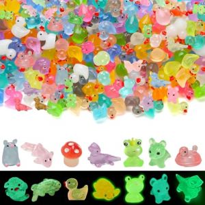100 Pièces Mini Animaux en résine phosphorescents, pour Aquarium, Maison De PoupéE, Bricolage, Empotage Fournitures De DéCoration De Pot (ANETTEE GLOBALISS, neuf)
