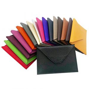 Charmoni - Darcy - Enveloppe Pochette à Rabat Porte Papier Voiture - la Carte Grise - permis de Conduire - La pièce d'identité - en Cuir Vachette - 11 cm X 15 cm (Noir) (Charmoni, neuf)