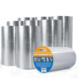 ADHES Ruban Butyle Ruban Etancheite 20cm x 5m x 9 Rouleaux, Épais de 47 mil Ruban Adhésif Aluminium Haute Temperature Ruban de Réparation pour façades, toit, toit plat (ZHOUZHI Store, neuf)
