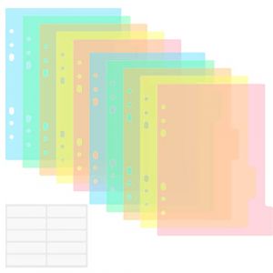 BAOFALI Lot de 10 intercalaires de format A5 pour classeur à 6 anneaux, avec bord renforcé et 10 onglets, intercalaires en papier, intercalaires de catégorie, onglets, cartes d'indexation et de (BATECH-EU, neuf)