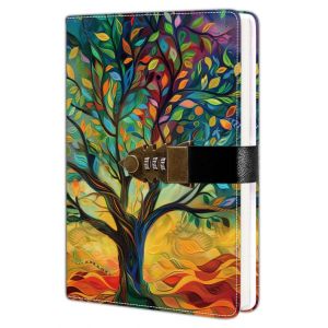 Carnet de notes A5 244 pages avec cadenas &agrave; combinaison,&eacute;l&eacute;gant et robuste, prot&egrave;ge vos &eacute;crits priv&eacute;s, id&eacute;al pour &eacute;tudiants,professionnels et amateurs d&rsquo;&eacute;criture,organisation facile au quotidien. (ZT BenYu, neuf)