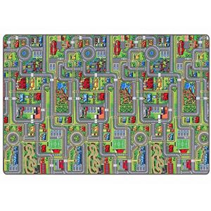 Primaflor - Ideen in Textil Tapis de Jeux Rues 0,95m x 1,33m - Tapis Route - Tapis de Jeu Enfant - Tapis Circuit Voiture - Tapis Chambre Enfant de Haute Qualit&eacute; (primaflor-de, neuf)