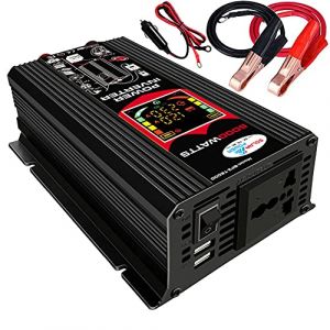Iriisy Onduleur 12 V 220 V 6000W Convertisseur de Transformateur avec 2 Ports USB 2,1 A pour Voiture Camion (janememory, neuf)