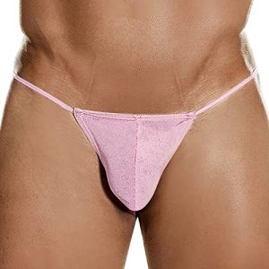 Strings Sexy pour Homme - Sous-Vêtement Dentelle, Lingerie Érotique, Slip T-Back Tanga Thongs - Taille Basse (HUAOPYU, neuf)