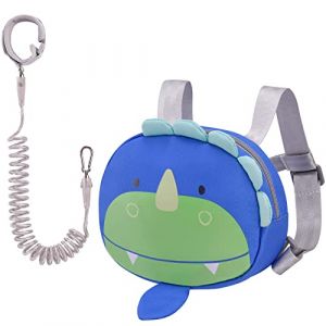 Bebamour Sac à dos pour bébés animaux avec rênes de sécurité, Mini sac avec corde de sécurité pour enfants, Sac à dos portatif, Sac à dos avec ceintures,Dino (BEBAMOUR, neuf)