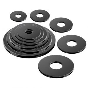 Qrity Lot de 20 Rondelle Plate, 4mm x 16mm, Rondelle d'étanchéité Circulaire, Rondelles Annulaires, Noir Rondelle Plate pour L'étanchéité des Vis (Qrity, neuf)
