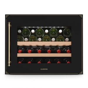 Klarstein Vinsider Victoria 28 Cave &agrave; Vin - 28 Bouteilles, 1 Zone, 5-20&deg;C, Commande Tactile, &Eacute;clairage LED, Protection UV, Silencieux, Noir, Frigo Vin (Klarstein France, neuf)