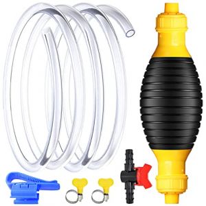 Pompe à Main Essence avec 3 Meter Tuyau, Pompe Manuelle Transfert de Liquide, Pompe de Transfert Carburant Manuelle, Pompe Siphon Manuelle pour Essence Gaz Diesel Huile Eau Réservoir de Poissons (ChunnTech Ltd., neuf)