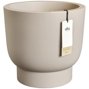 Elho Amber Grail 40 - Pot de Fleur - Interieur & Ext&eacute;rieur - Plastique 100% Recycl&eacute; - &Oslash; 38 x H 36 cm - Beige/Greige (elho BV, neuf)