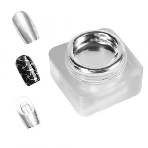 Gel de peinture m&eacute;tallique, vernis &agrave; ongles miroir, gel de dessin 3D, formule de d&eacute;m&eacute;nagement LED UV, finition miroir &agrave; haute brillance, 8 ml d'argent, de bricolage ou manucure de salon (yeziqiu8, neuf)