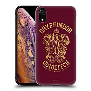 Head Case Designs sous Licence Officielle Harry Potter Gryffindor Quidditch Deathly Hallows X Coque Dure pour l'arri&egrave;re Compatible avec Apple iPhone XR (eCell, neuf)
