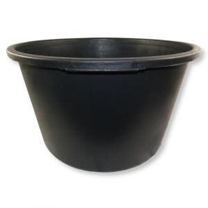 DEWEPRO® Bac à Mortier 90L - Seau Rond Noir Robuste pour Mortier - Applications de Construction et de Jardin - Bac à Mortier Durable pour Professionnels et Bricoleurs (derwerkzeugprofi, neuf)