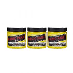 Manic Panic Electric Banana Classic Creme, Vegan, Cruelty Free, Yellow Semi Permanent Hair Dye 3 x 118ml (Solretail LTD, neuf)