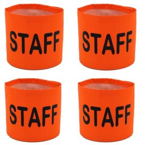 PATOUTATIS - Lot 4 brassards STAFF orange fluo (S/M) (PATOUTATIS, neuf)