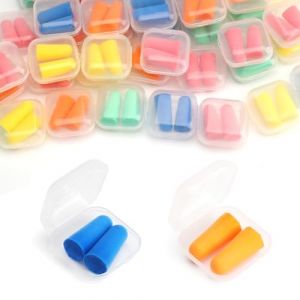 UOCAI Lot de 50 Paires de Boule Quies Mousse Bouchon D'Oreille pour Dormir Ear Plugs Bouchons D'Oreilles Boules Quies Anti Bruit Ultra Souple pour La Suppression du Bruit et Le Ronflement (dixunting, neuf)