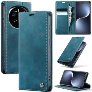Cracedily Coque pour Honor Magic 7 Pro Pochette, Housse en Cuir PU Premium, Etui &agrave; Rabat, Pochette de Portefeuille, Antichoc, RFID Blocage &Eacute;tui de Protection pour Magic 7 Pro, Bleu Vert (Cracedily, neuf)