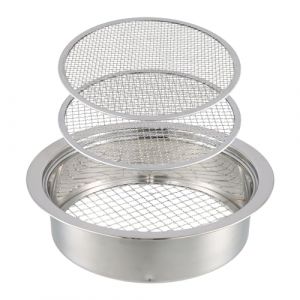 Tamis de Jardin en Acier Inoxydable, Tamis Jardinage, Tamis de Terre 3 en 1 en Acier avec 3 Inserts Interchangeables 3mm, 6 mm, 9 mm, Tamis de Jardin Rond, Tamis &agrave; Compost pour Terre Compost Semences (Rundagui, neuf)