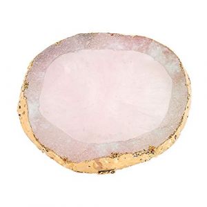 Palette de mélange de couleurs de vernis à ongles en résine, palette de mélange de couleurs de vernis gel, outil de mélange de couleurs de bord en or rose Crystal Art, outil de (Pink) (SHenT, neuf)