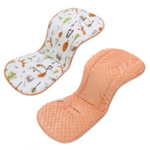 Universel Coussin de Siège pour Poussette, Réversible Coussin Réducteur Poussette, Confortable et Respirant, Compatible avec Poussettes, Sièges-Auto, Berceaux et Chaises Hautes (Renard) (Naughty Baby Store, neuf)