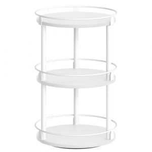 YATINEY &Eacute;tag&egrave;re &agrave; &Eacute;pices, Organisateur Pivotant, Plateau Rond &agrave; 3 Niveaux, Plateau &agrave; &Eacute;pices Rotatif, pour comptoir de Cuisine, Table &agrave; Manger, Coiffeuse, Bureau, Blanc XSR23WW (YATINEY, neuf)