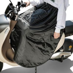 FINEVERNEK Tablier Scooter Universel, Protection Couvre Jambe pour Moto, Scooter Couverture Chaude Hiver Coupe-Vent Imperm&eacute;able Jambes Scooter, Housse Protection Contre Le Froid et la Pluie (L) (MOULLY, neuf)