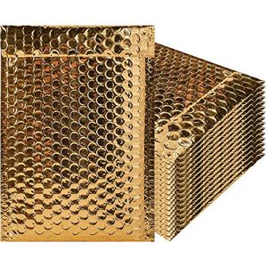 ANNIUP Enveloppes amortissantes Bulles Enveloppes rembourrées Lot de 20 enveloppes dorées métallisées Taille extérieure 23 x 18cm (wanqijingpinshangdain, neuf)