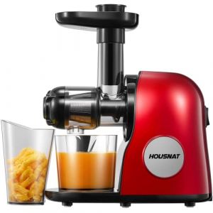 Housnat Extracteur de Jus de Fruits et L&eacute;gumes, Extracteur Jus avec moteur silencieux, Slow Juicer Nutriments Maximaux - 90% Jus Puret&eacute;, Extracteur jus de Fruits et L&eacute;gumes, Fonction Inverse (HyperSaLes, neuf)