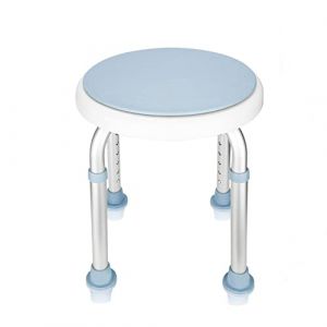 Jopassy Tabouret de douche, siège de douche pivotant à 360°, hauteur réglable, tabouret de salle de bain, antidérapant, aide à la douche, charge maximale : 136 kg (FINLOVERN, neuf)