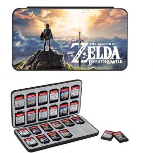 Konphat Étui pour Jeux Switch, Boîte de Rangement pour Cartouches de Jeux Nintendo Switch,Boîtier Housse de Protection Portable avec 24 Support des NS Jeux Cartes Organisateur Conteneur (Konphat EU, neuf)