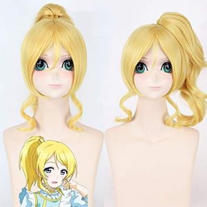 Anime Amour En Direct Costume Tojo Umi Koroti Eli Nico Rin Honoka Cosplay Robe + Perruque Bonbons Femme De Chambre Uniforme Lolita Robe Cosplay Costume Une Taille Perruque 4 (long zhu tang, neuf)