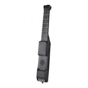 Guitare &eacute;lectrique intelligente 7 frettes Guitare de voyage portable avec tuner num&eacute;rique m&eacute;tronome midi Capo num&eacute;rique pour les d&eacute;butants voyage noir 20,8 pouces (Haedaxua, neuf)