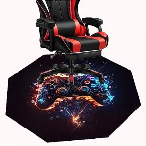 MAxba Tapis de Chaise Bureau Gaming Tapis Protection Sol Octogonal for Les Bureaux, Les salles de Jeux, Les salles d'&eacute;tudes (Color : 2, Size : 140cm) (yuan ying MAYY, neuf)