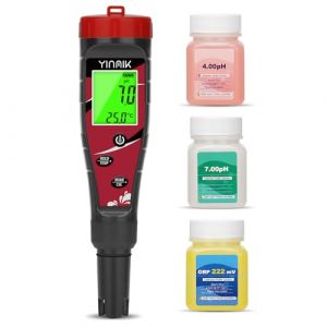 YINMIK Testeur de Chlore, pH Mètre Numérique de Chlore pH Sel Testeur Testeur de, pH Chlore TDS EC ORP Temp 0.1 Haute Précision Testeur Piscine Professionnel pour Piscines au Sel Hot Tub Aquariums (Yinmik, neuf)