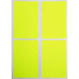 Royal Green - Gommettes &Eacute;tiquettes Autocollantes Rectangulaires - Jaune Fluo - Environ 7,5cm x 5cm (75mm x 50mm) - 15 Feuilles - Paquet de 60 (RoyalGreenMarketEU, neuf)