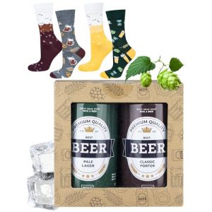 soxo Canette Bi&egrave;re Chaussettes Homme Biere Cadeau Drole Chaussette Cadeaux 40-45 2 Paires (Soxo, neuf)